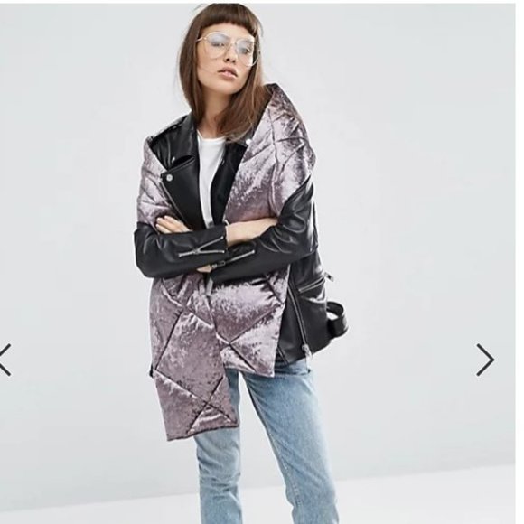 ASOS Quilted Velvet Scarf NWT - Picture 2 of 3